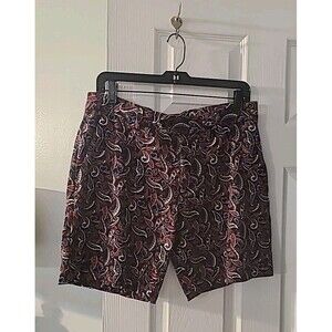 MURANO Athens Collection Paisley Colorful Mens Golf Shorts Size 32